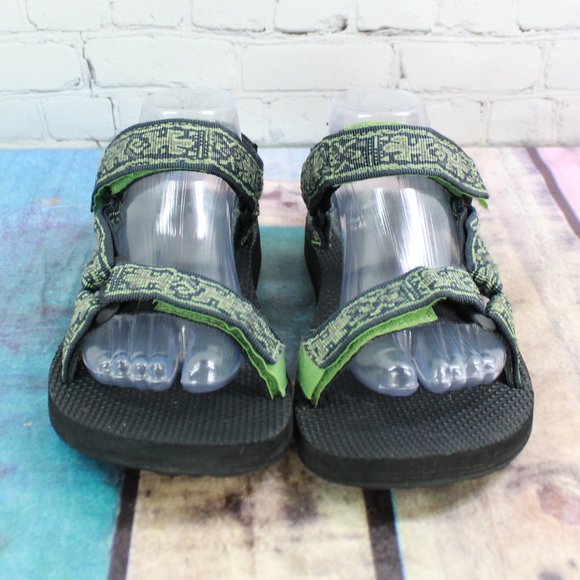 Teva Green Printed Nylon Ankle Strap Sport Outdoor Sandals Size US 8 - Picture 5 of 9